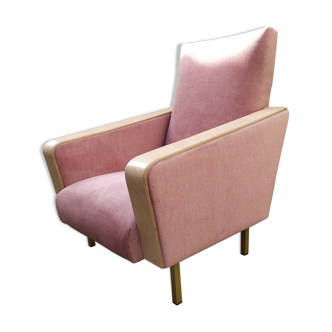 Vintage Pink Velvet Rockabilly armchair