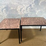 Nested copper tables by Herbert Hirche for Rosenthal, Germany, 1970s.
