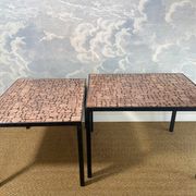 Tables gigognes en cuivre par Herbert Hirche pour Rosenthal, Allemagne, années 1970
