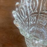 Grand vase vintage en verre ciselé