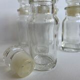 Set of 6 glass bottles