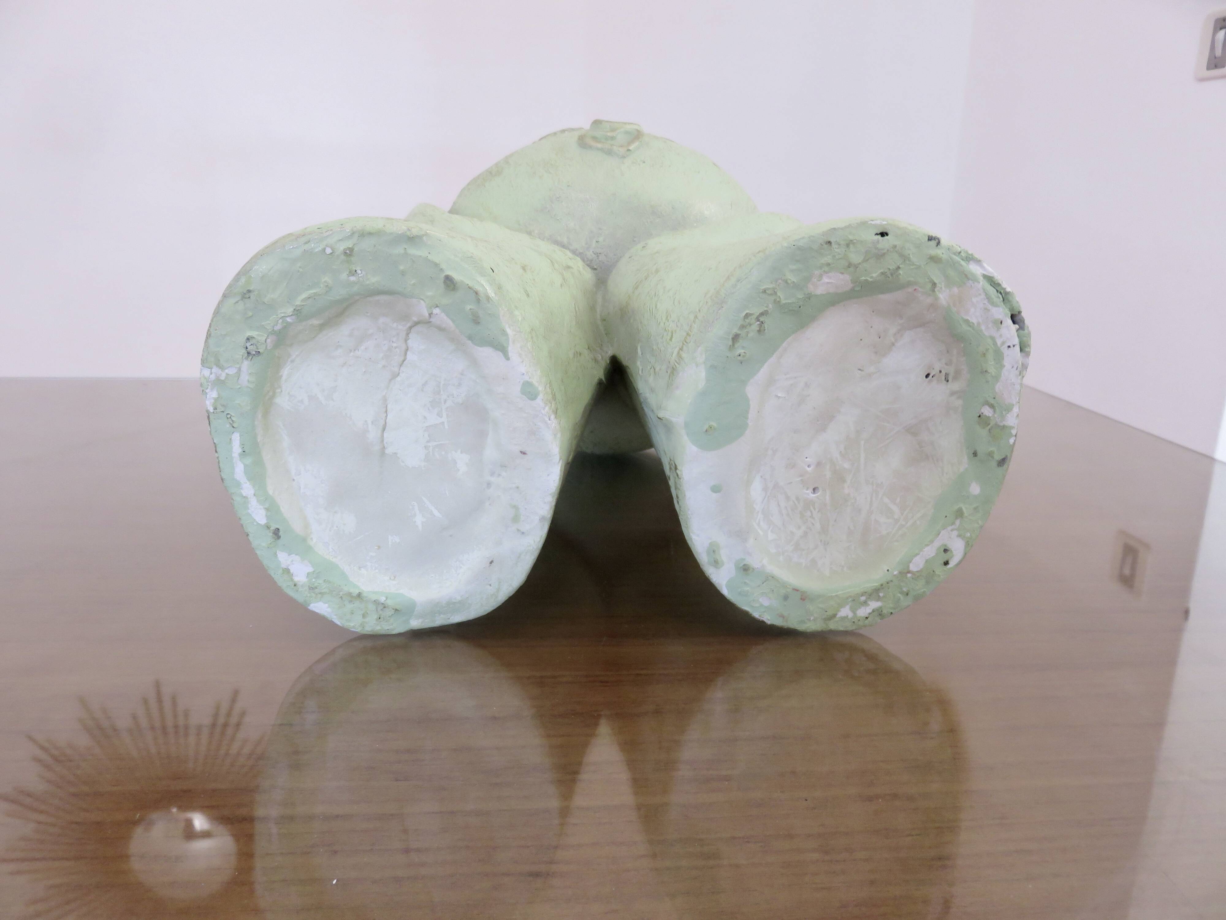 Large anthropomorphic vase made of thick fibreglass, 1980s-1990s.