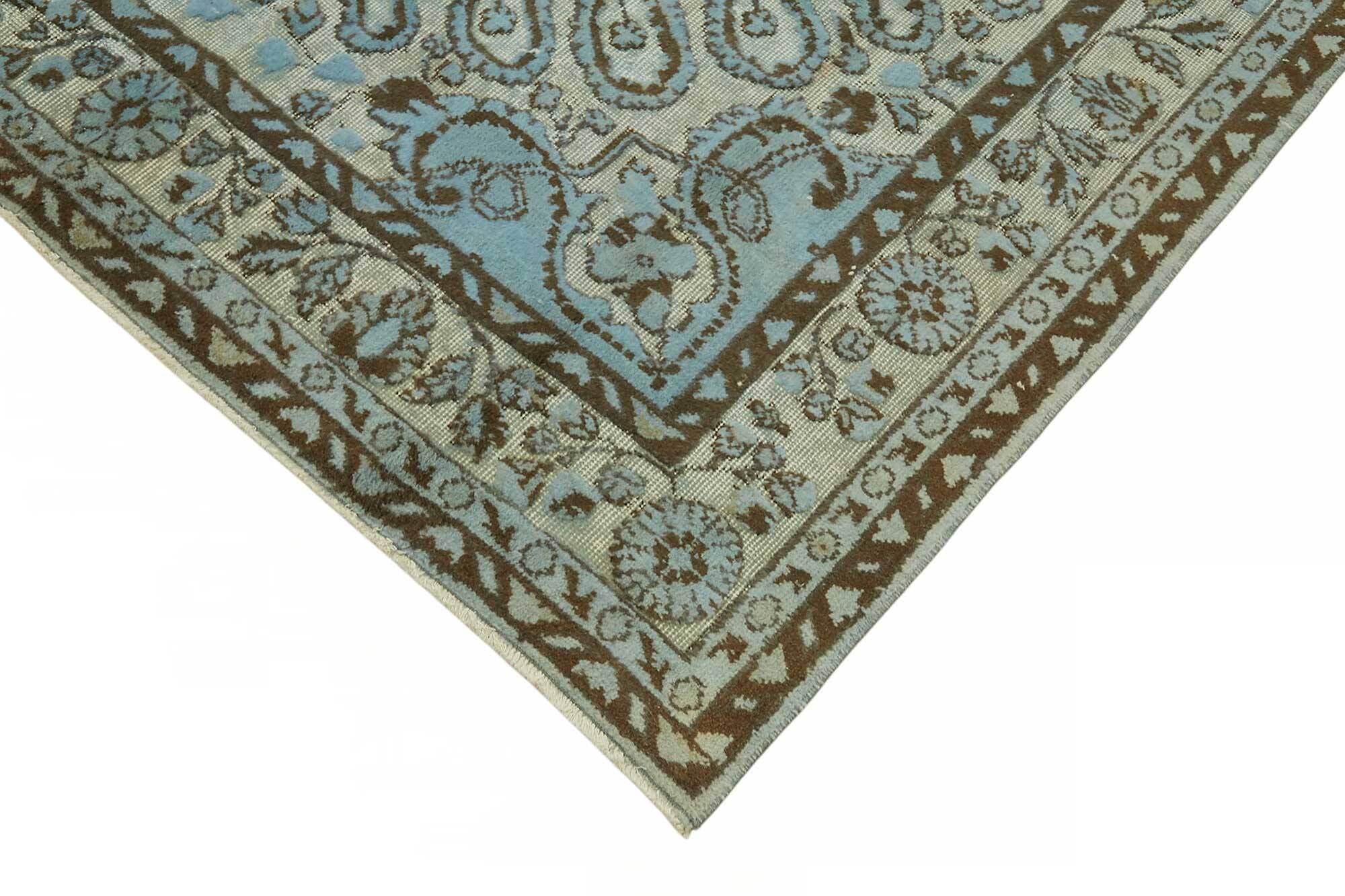 Overdyed Wool Vintage Handmade Carved Rug 170 cm x 297 cm