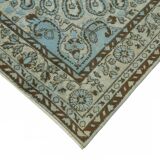 Overdyed Wool Vintage Handmade Carved Rug 170 cm x 297 cm