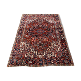 Antique heriz rug 353x263 cm wool oriental hand made carpet red, brown, blue