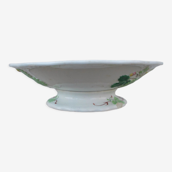 Faience Creil & Montereau strawberry compotier