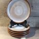 5 dessert plates in stoneware, Esterel model by St Amand | vintage