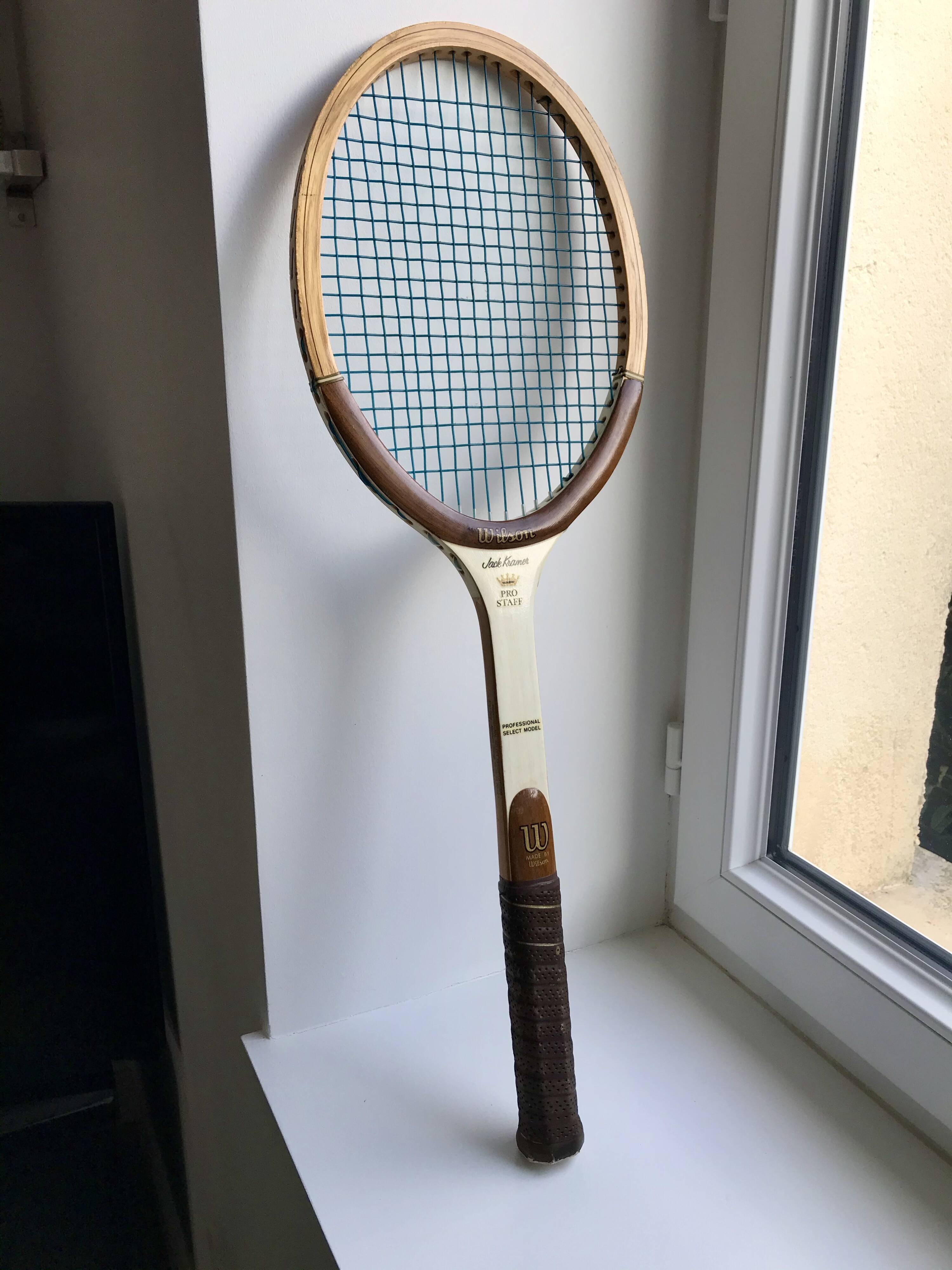 Vintage Wilson racket with cover 1970s