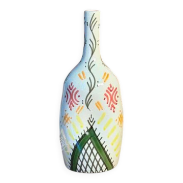 Vase bouteille Azday amazigh vert