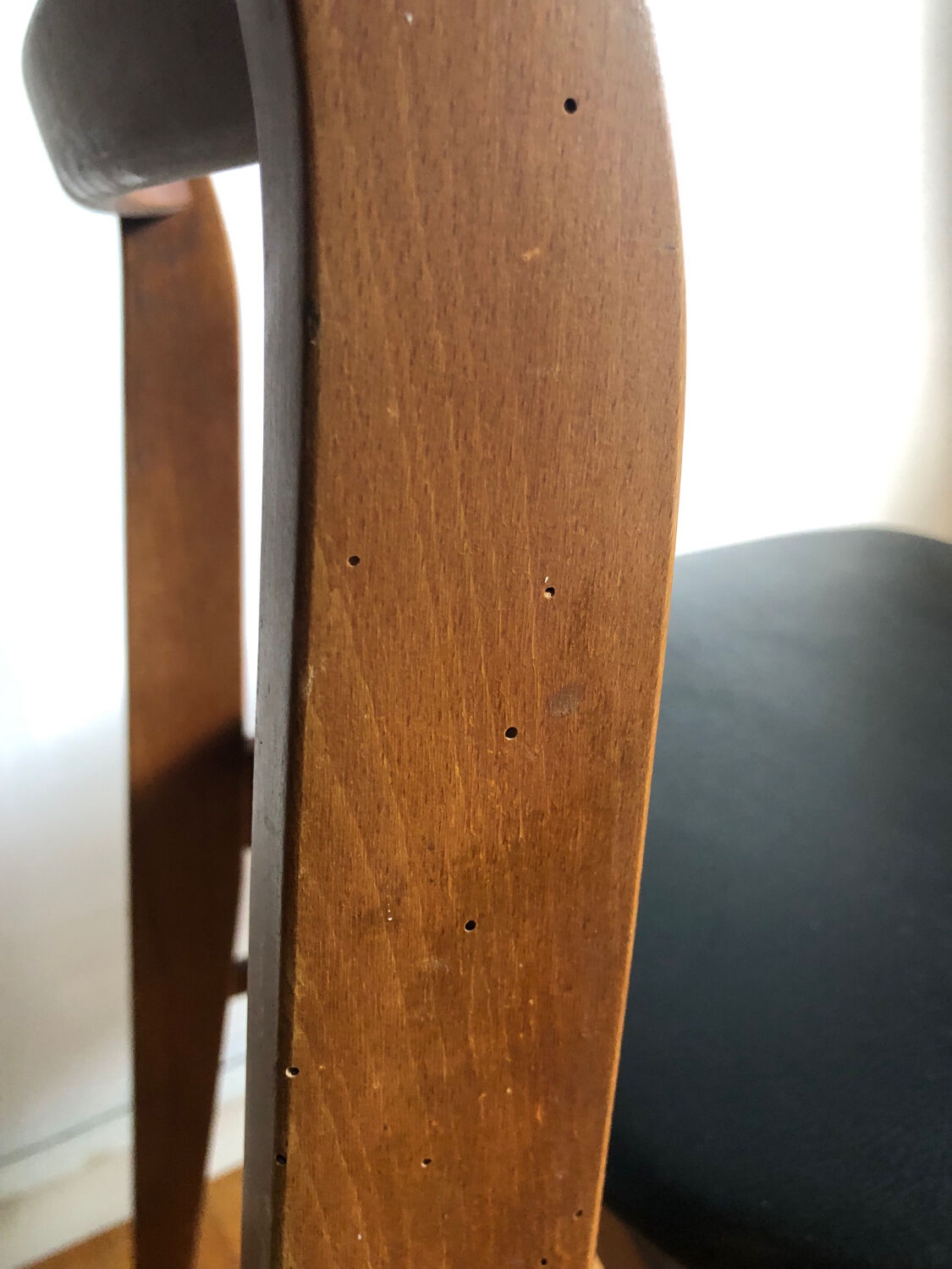 Series of four Scandinavian ash chairs