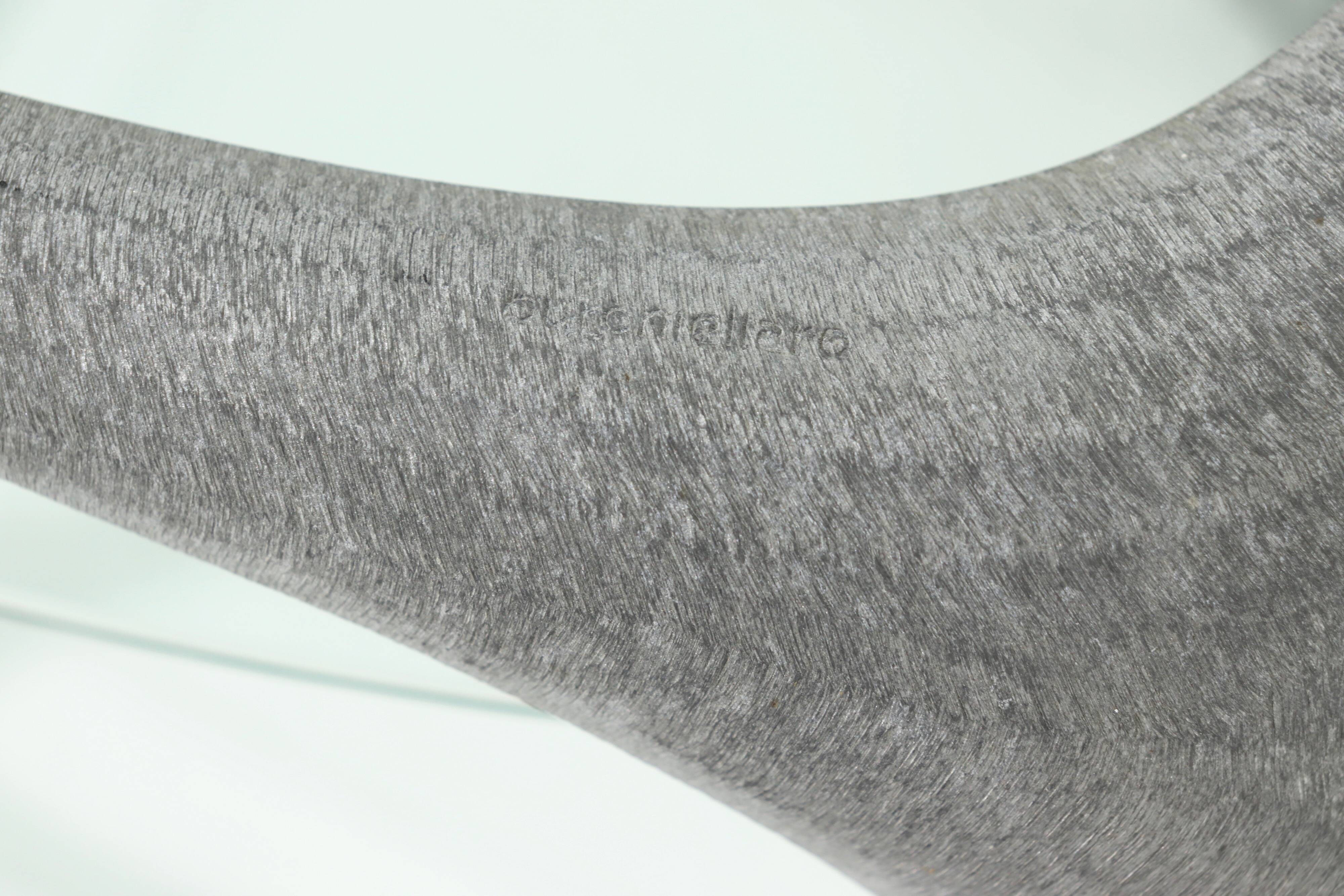 Italian Cast Aluminium Cube Bar Trolley by Lorenzo Burchiellaro 1970s