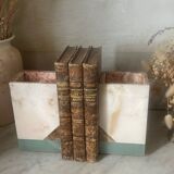 Pair of Art Deco marble and onyx bookends