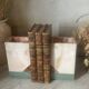 Pair of Art Deco marble and onyx bookends