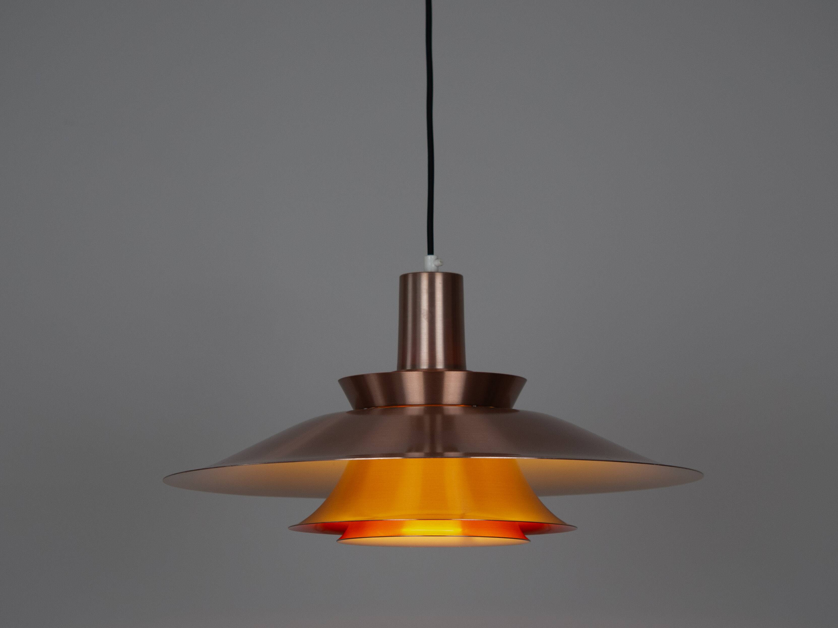 Suspension vintage danoise Lyskaer par Bent Nordsted, années 1980