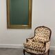 Very large Deknudt mirror with faux gold leaf frame, 1980s. Belgium