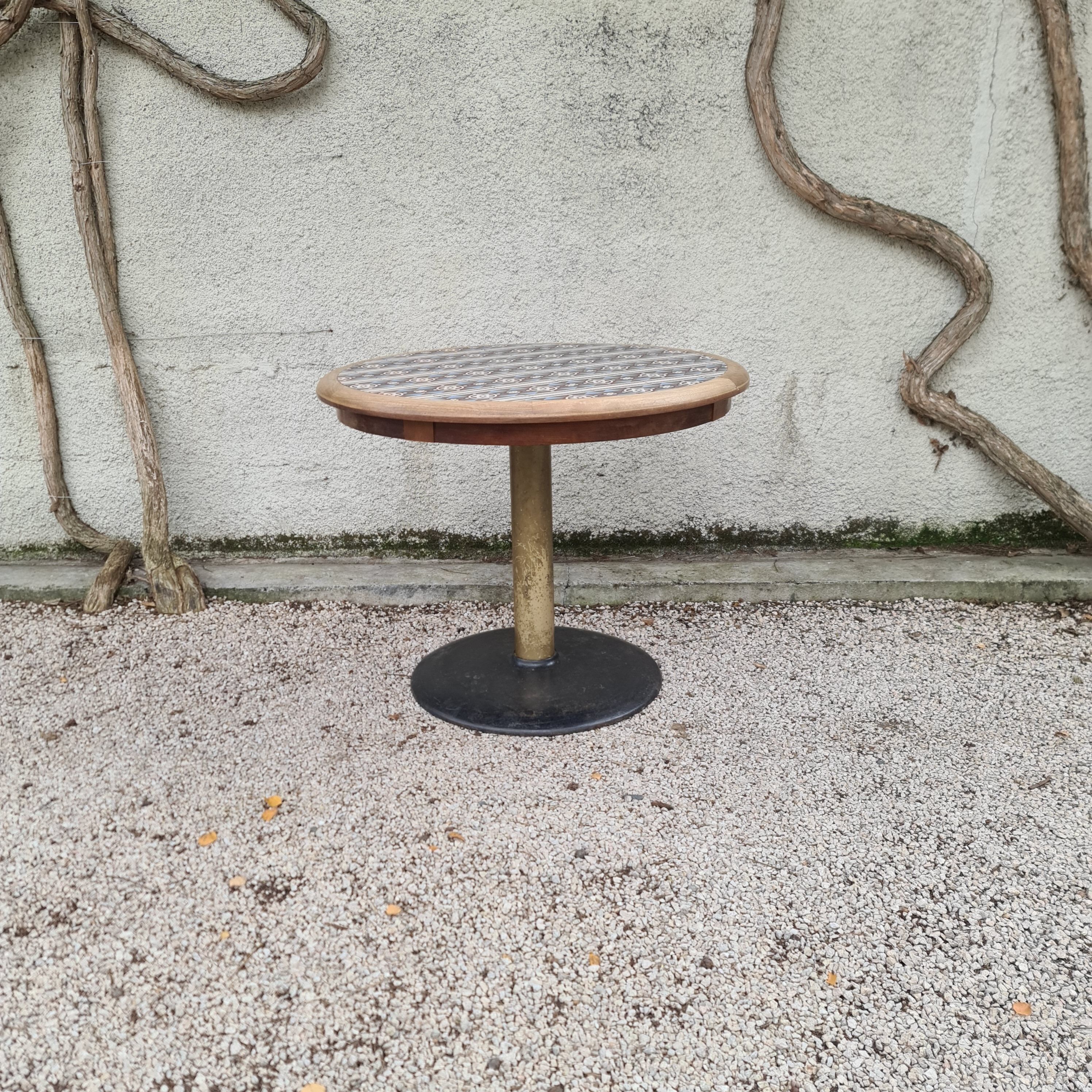 Bistro foot table and cement tile