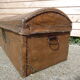 19th-century leather trunk