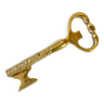 Brass corkscrew and bottle opener (key shape)