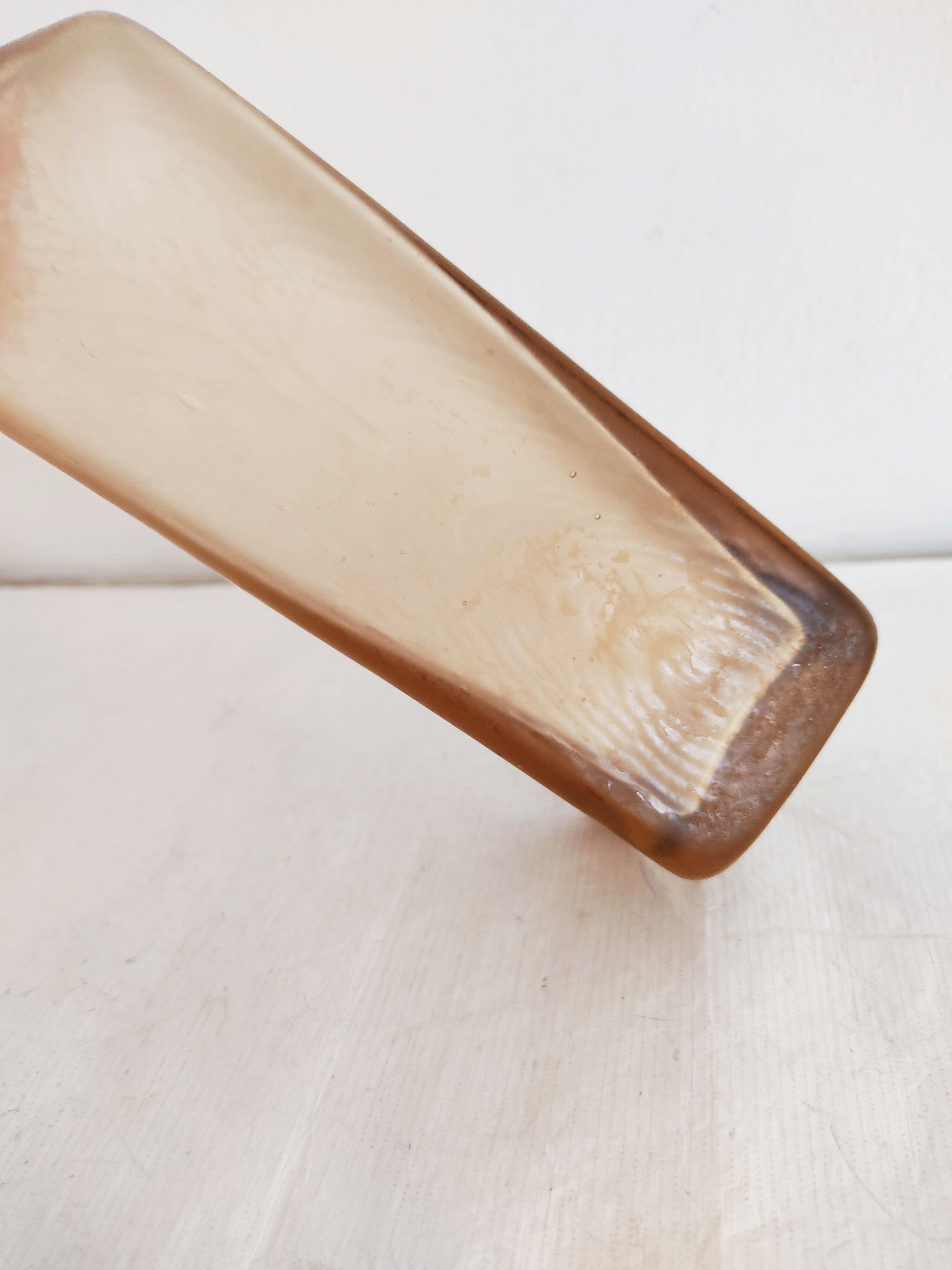 Orange smoked glass vase