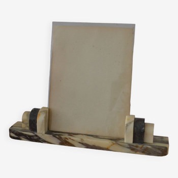 Art Deco marble and glass photo frame from the 1930s