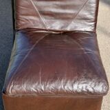 Modular sofa made up of 3 leather armchairs. Circa 1970