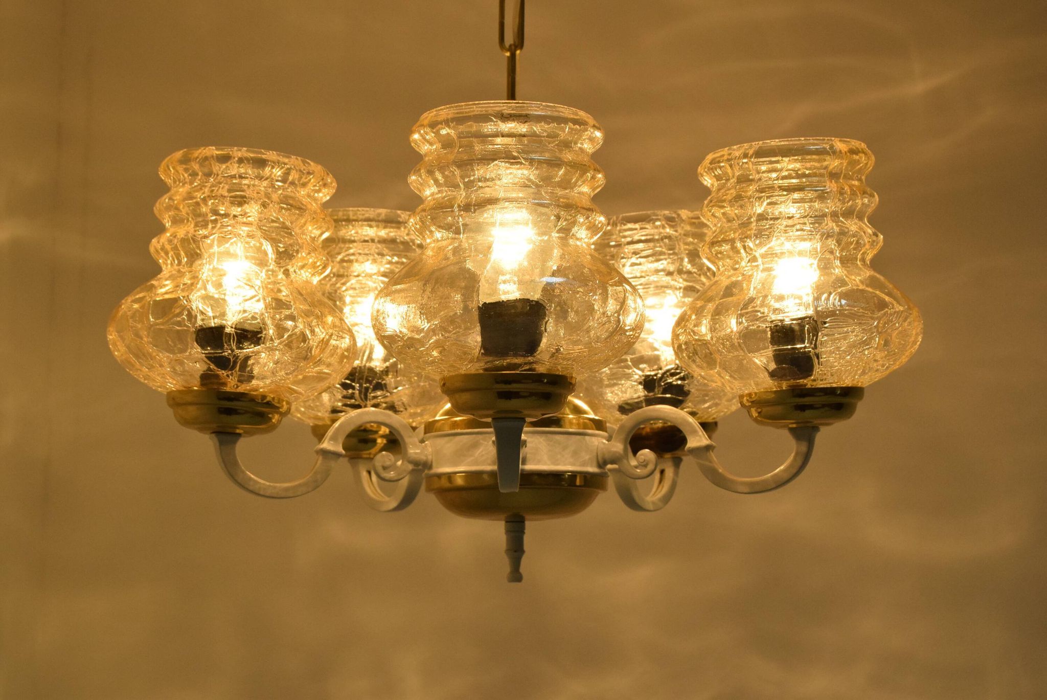 Mid-century Chandelier,Czechoslovakia,1970's.