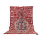 Tapis marocain vintage 200 x 306 cm, tapis en laine berbère, tapis bohème fait main