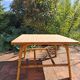 Table basse rotin 1960 signée