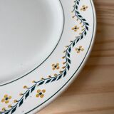 Plat rond à décor floral