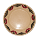 Cream earthenware dessert plate, geometric patterns