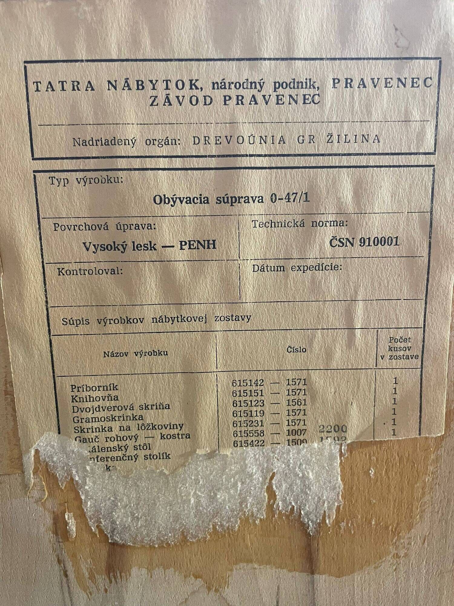 Original 1960s Mid-Century Highboard by František Jirák for Tatra Nábytok