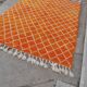 bright orange Beni Ouarain rug 250*150cm
