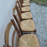 Set of six mulched chairs