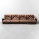 Canapé modulable 4 places en velours 1970 vintage modernisme