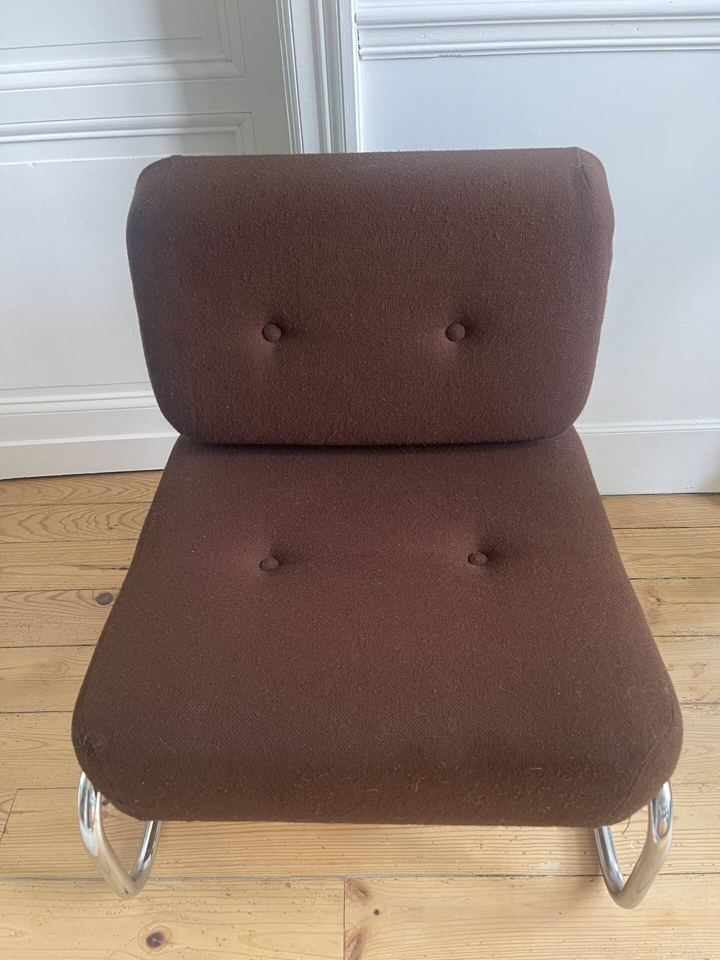 Chauffeuse vintage marron années 70