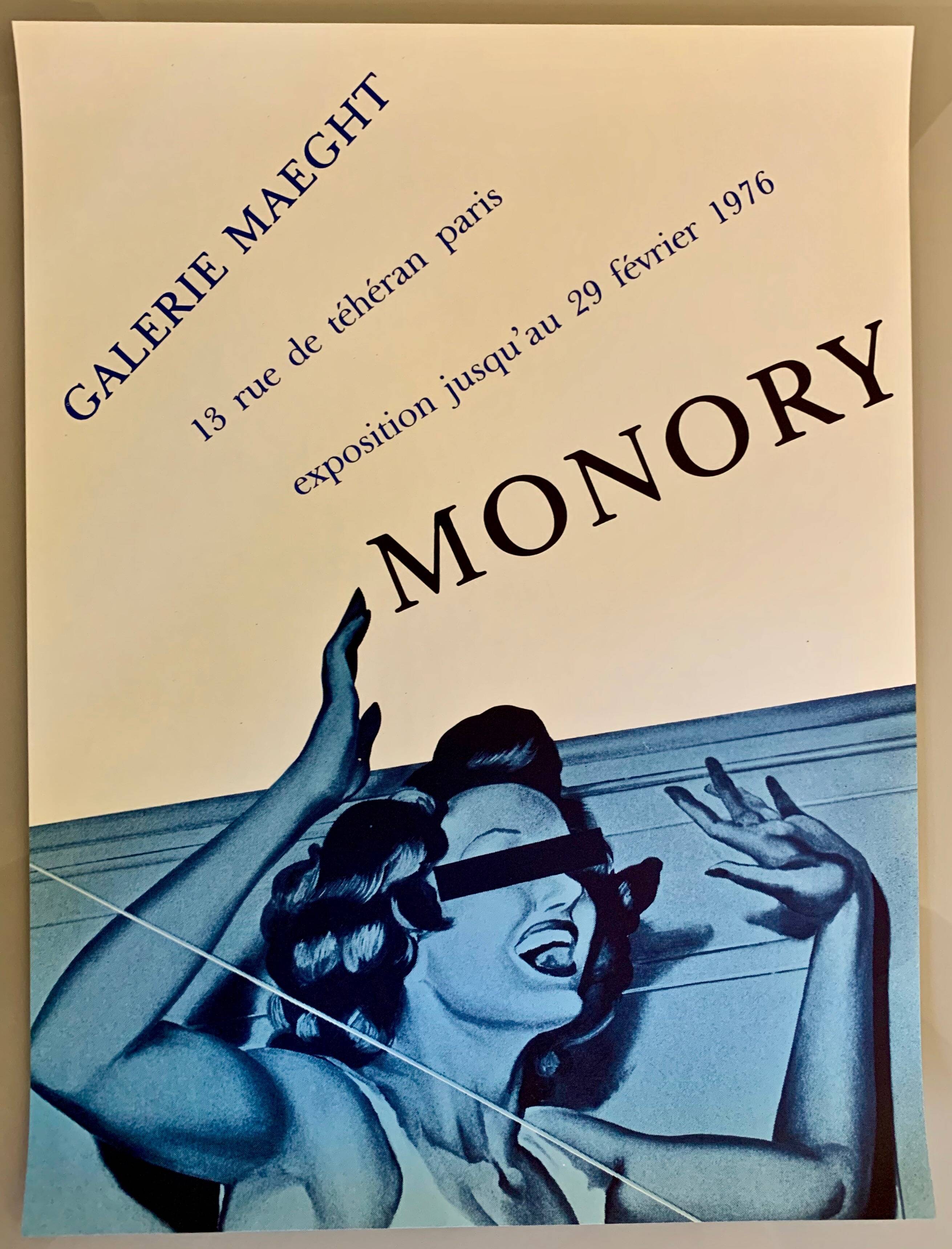 ART GALLERY poster by Jacques MONORY “OPERAS GLACES” for Galerie MAEGHT