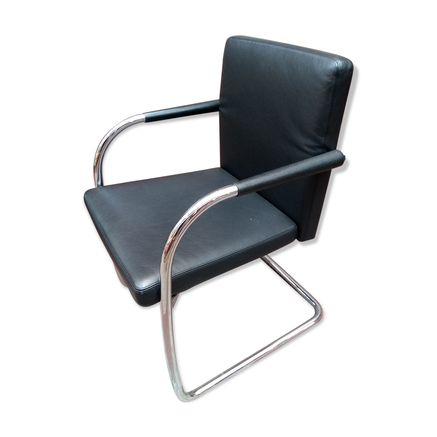Antonio Citterio armchair leather and chromed steel Vitra edition