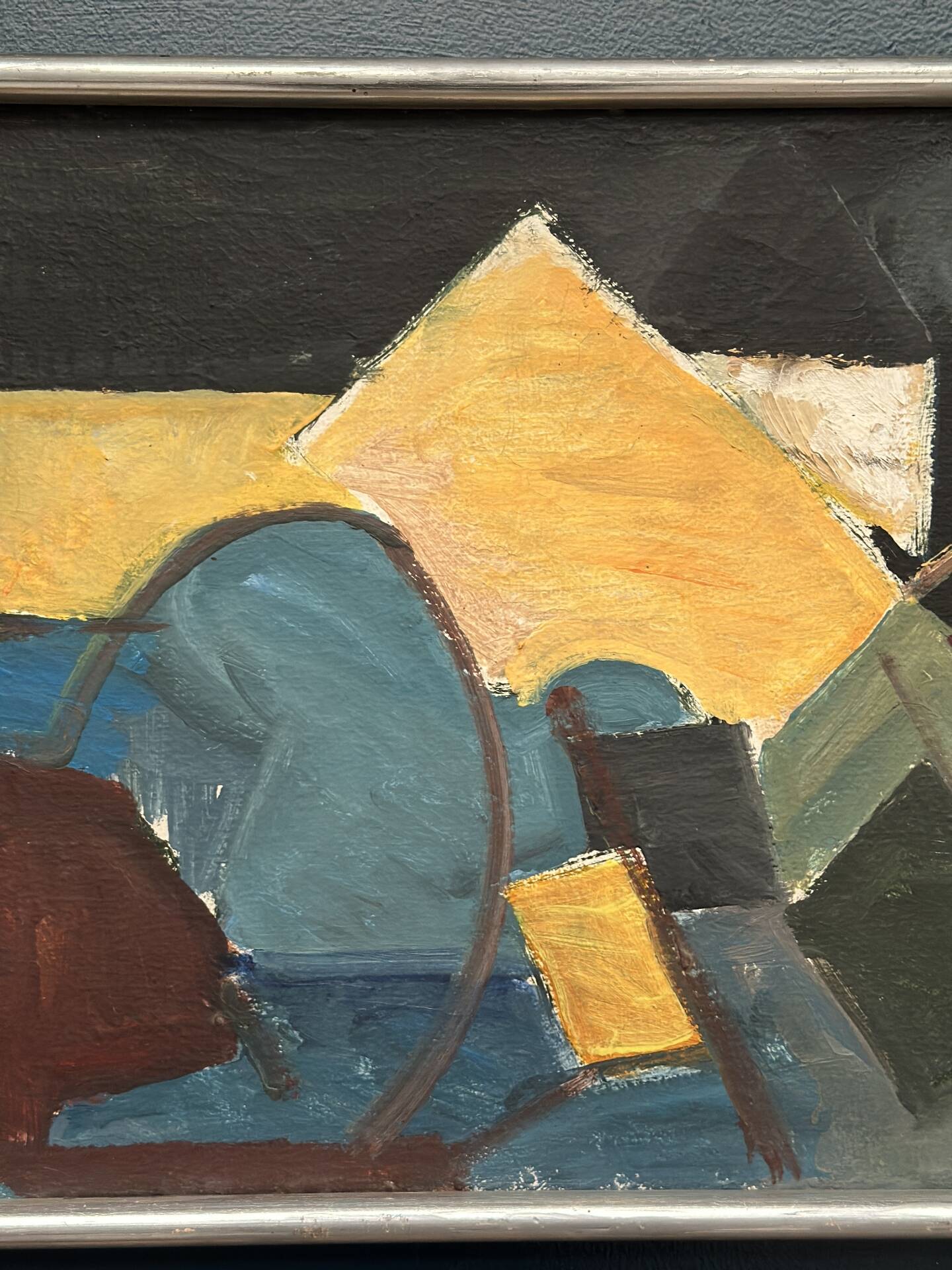 Swedish Oil on Canvas – “Abstract Composition” – Dated 1966 – Vintage