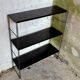 Black metal string shelf - 3 shelves - 1960