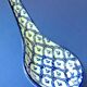Set of six (6) soup spoons in white-blue porcelain from China