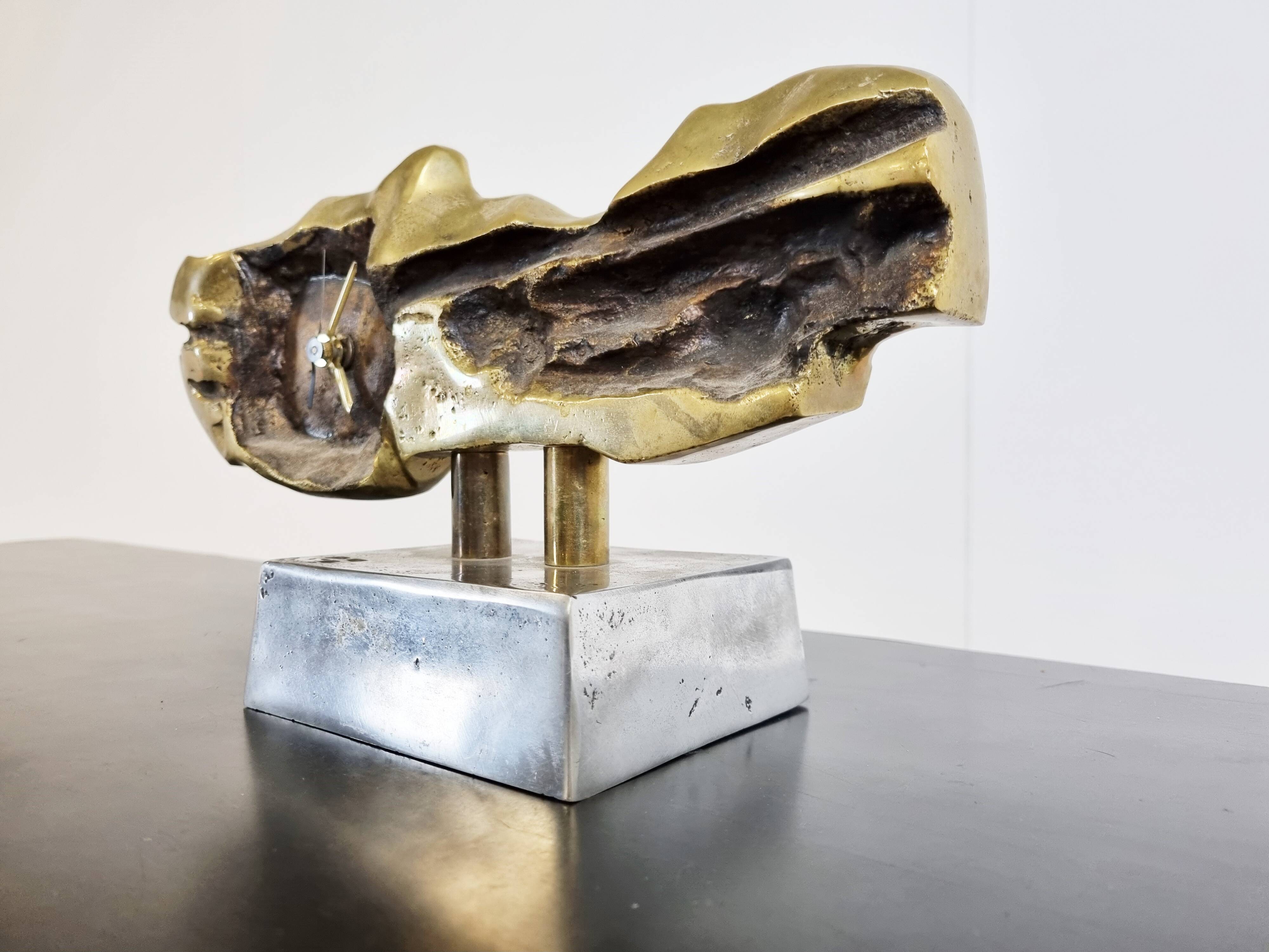 Brutalist clock by David Marshall, 1970s