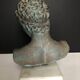 Greek bust in terracotta with bronze patina