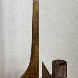 Large brutalist wrought iron chandelier, 1970s