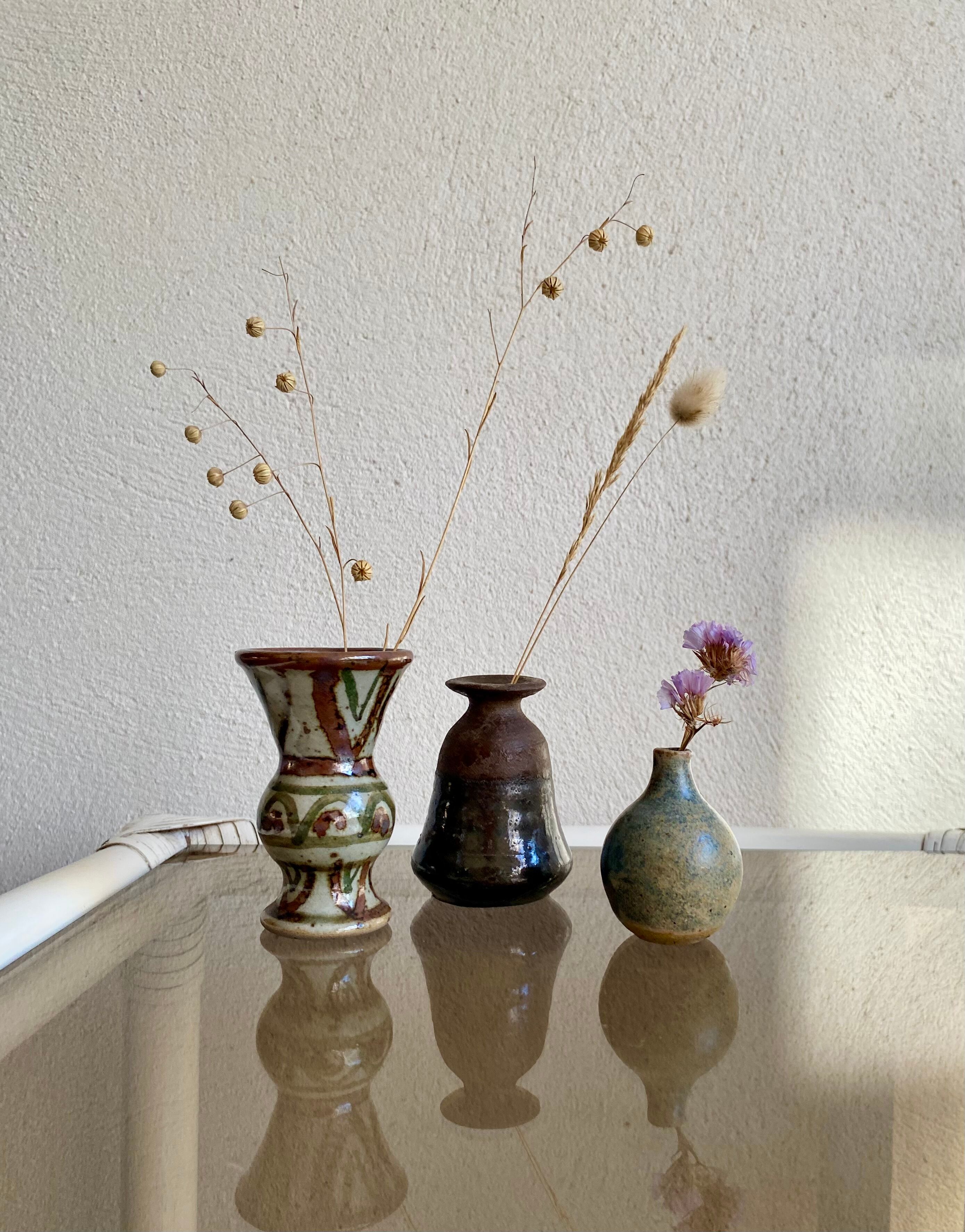 Trio of vases