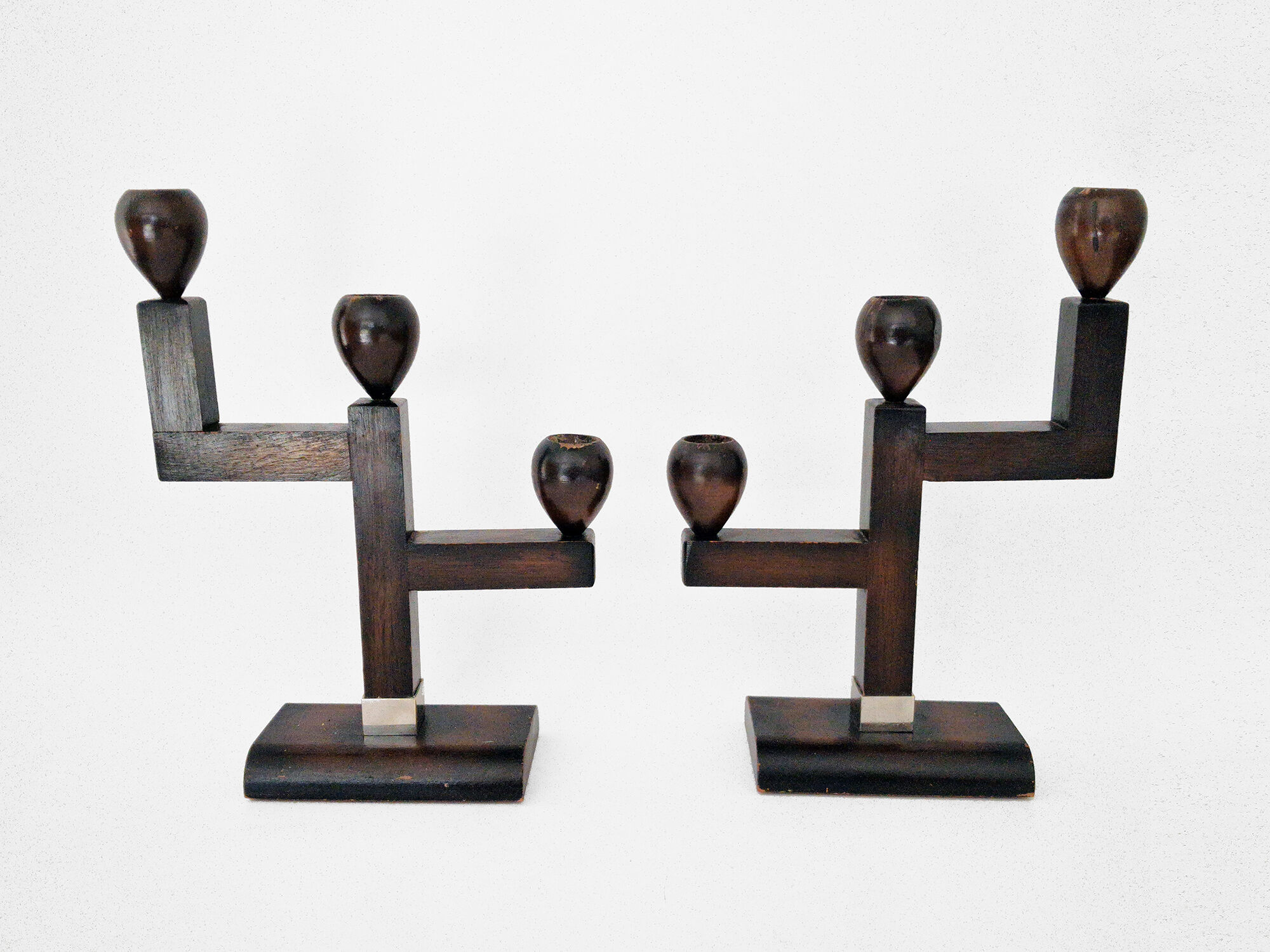 Art Deco candlestick set