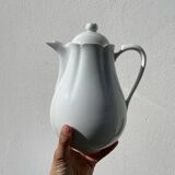 Plain white porcelain teapot
