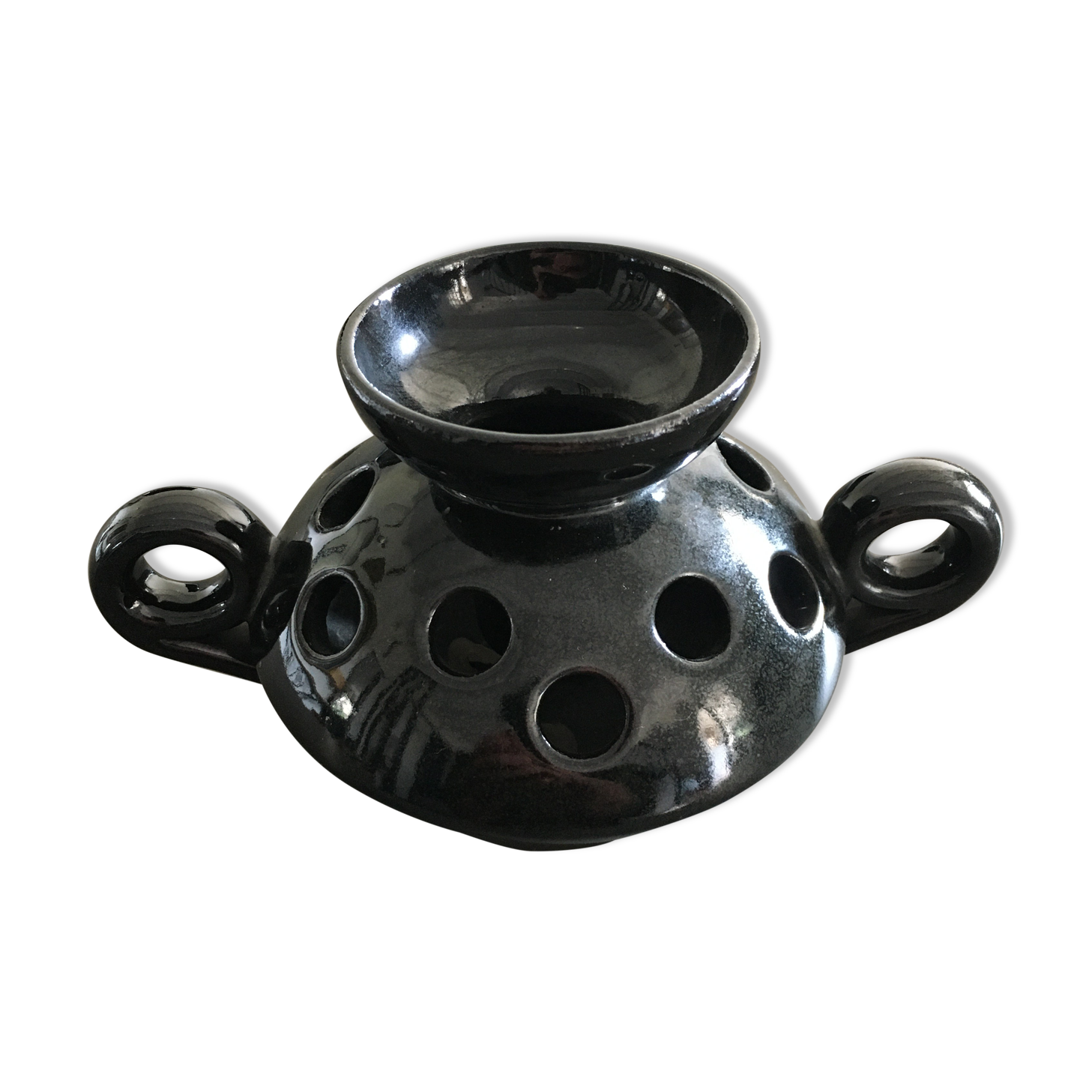 Black flower spike vase