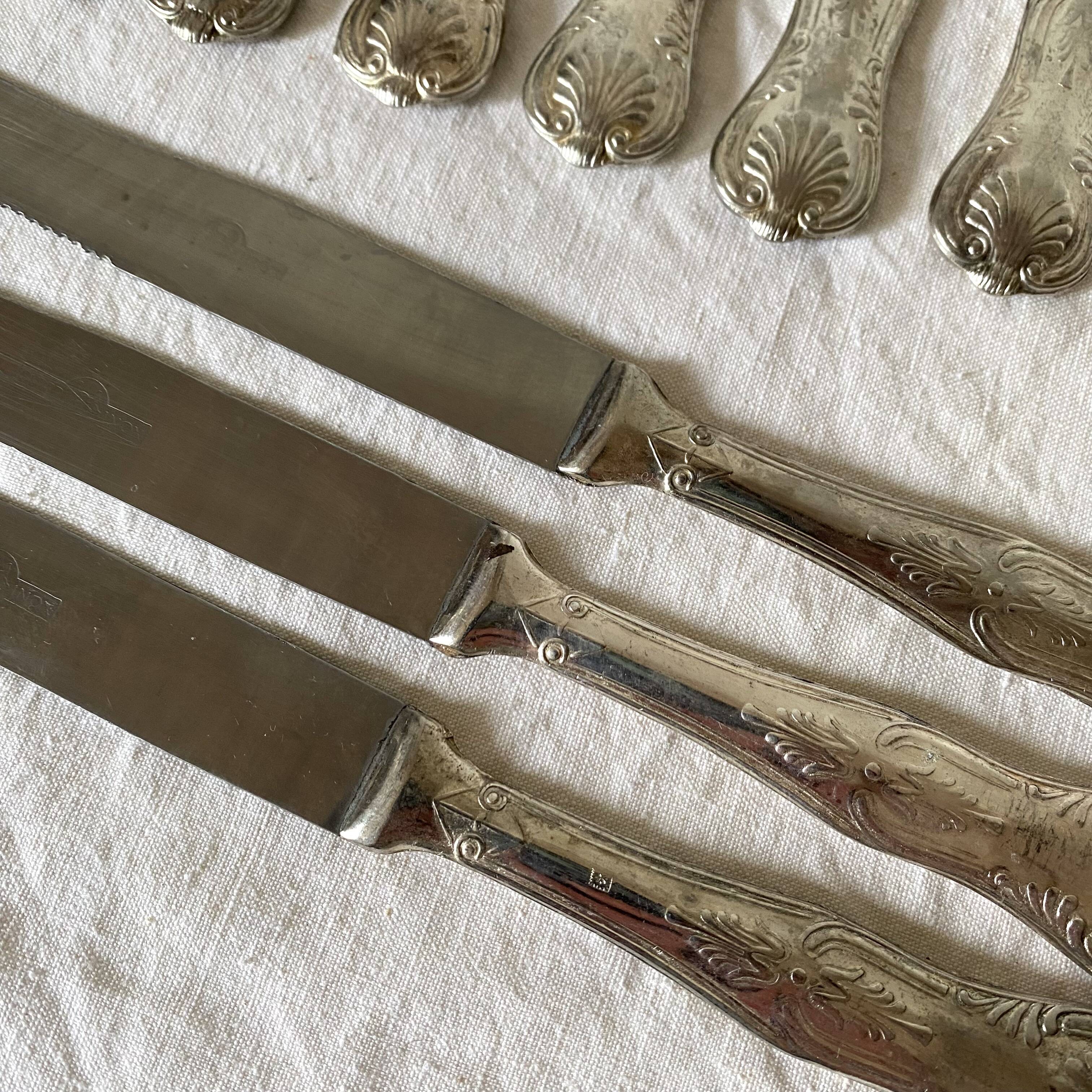 Old style stainless steel cutlery