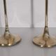 Pair of scandinavian brass candle holders 1970