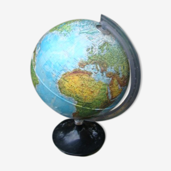 World map bright globe